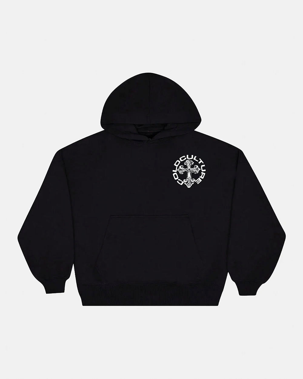 DISCHARGE HOODIE BLACK - Cold Culture #packshot