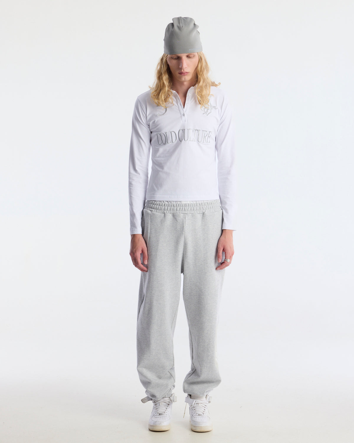 VERTICAL SWEATPANTS HEATHER GREY - Cold Culture #man