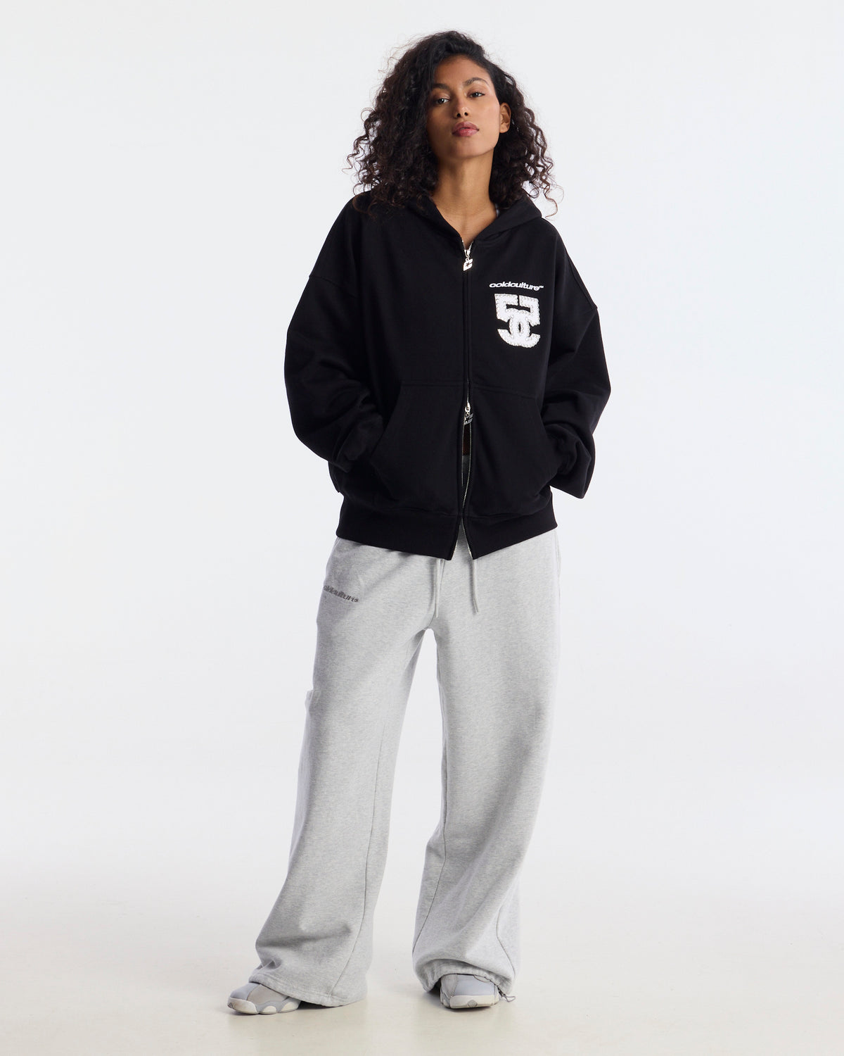 DISTRESS SWEATPANTS HEATHER GREY - Cold Culture #woman
