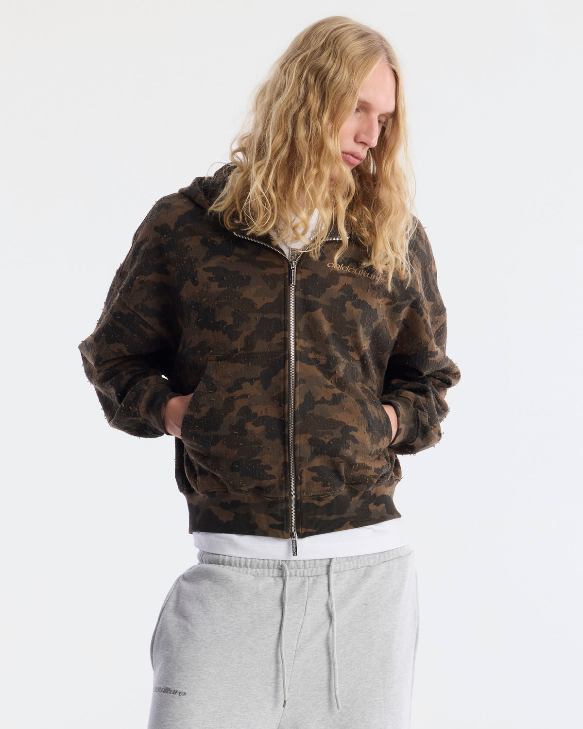 LEAD ZIP HOODIE CAMO - Cold Culture #man