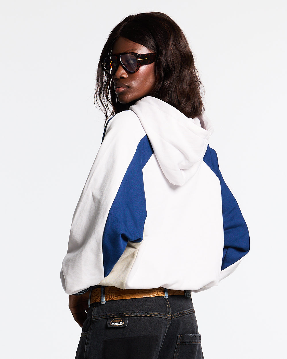 COWBOY VARSITY HOODIE WHITE/BLUE - Cold Culture #woman