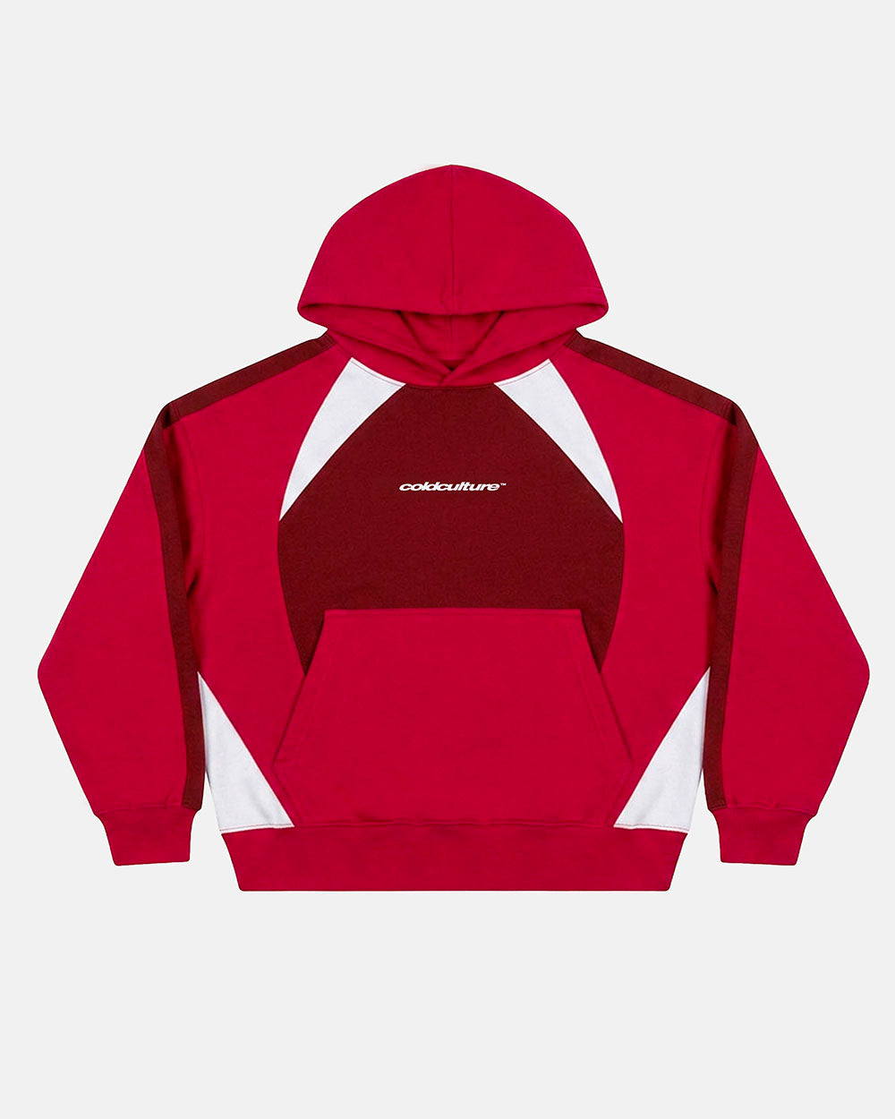 SPEED SPOKE HOODIE RED AND BURGUNDY