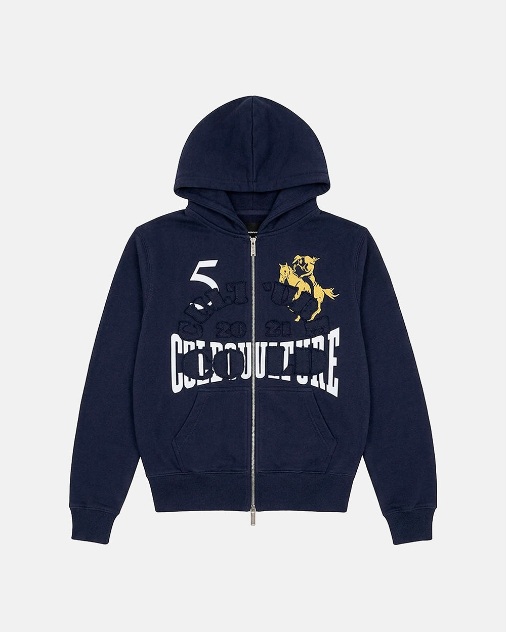 SWING ZIP HOODIE NAVY - Cold Culture #packshot