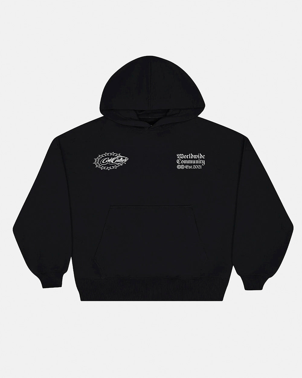 WOLFY HOODIE BLACK - Cold Culture #packshot