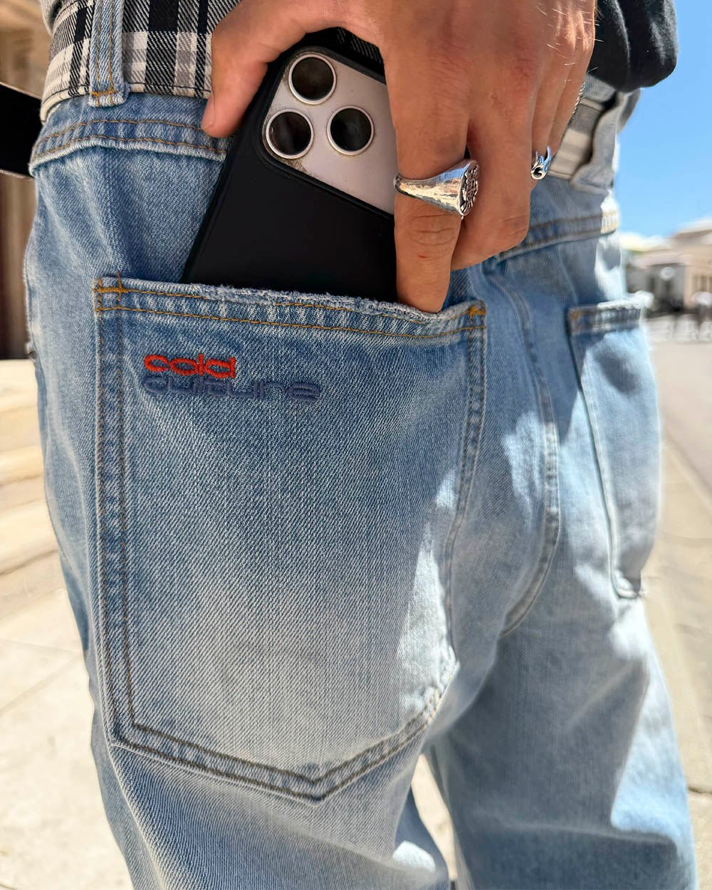 AFTERLIGHT V1 PANTS LIGHT DENIM - Cold Culture
