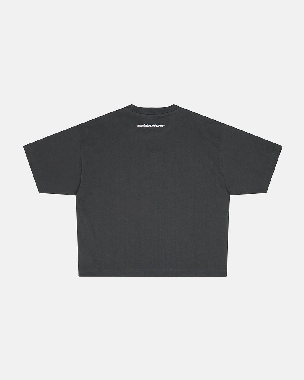 ALL STARS TEE DARK GREY - dark grey graphic print tee, back view - Cold Culture #packshot