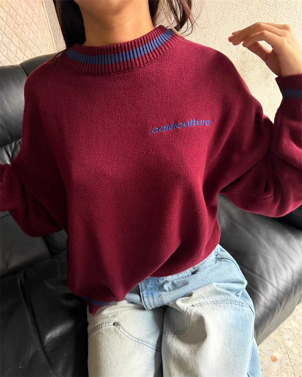 ARCHIVE GOTHIC KNIT RED - Cold Culture