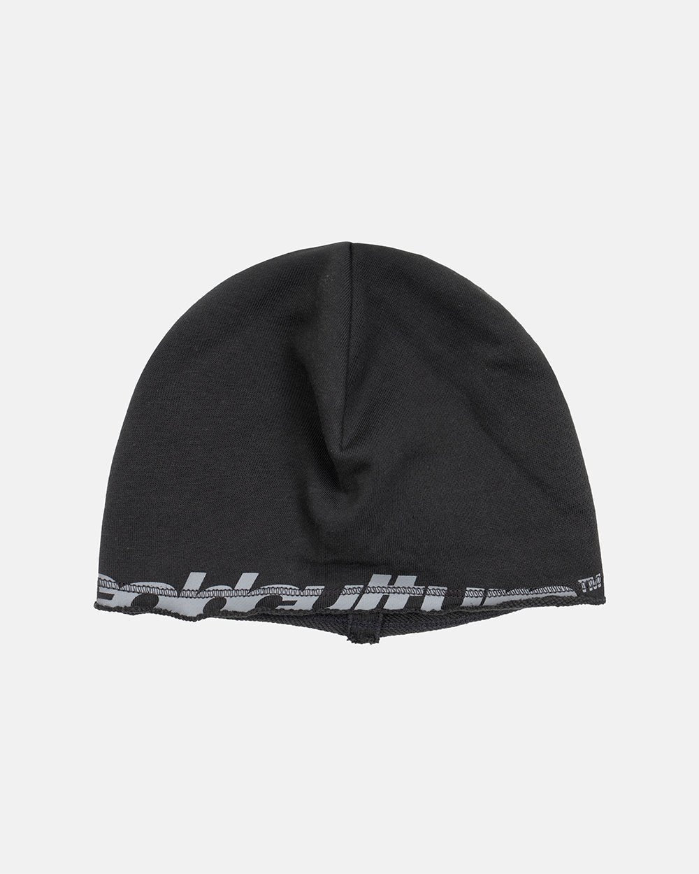 ARMOUR BEANIE BLACK - black logo beanie, front view - Cold Culture #packshot