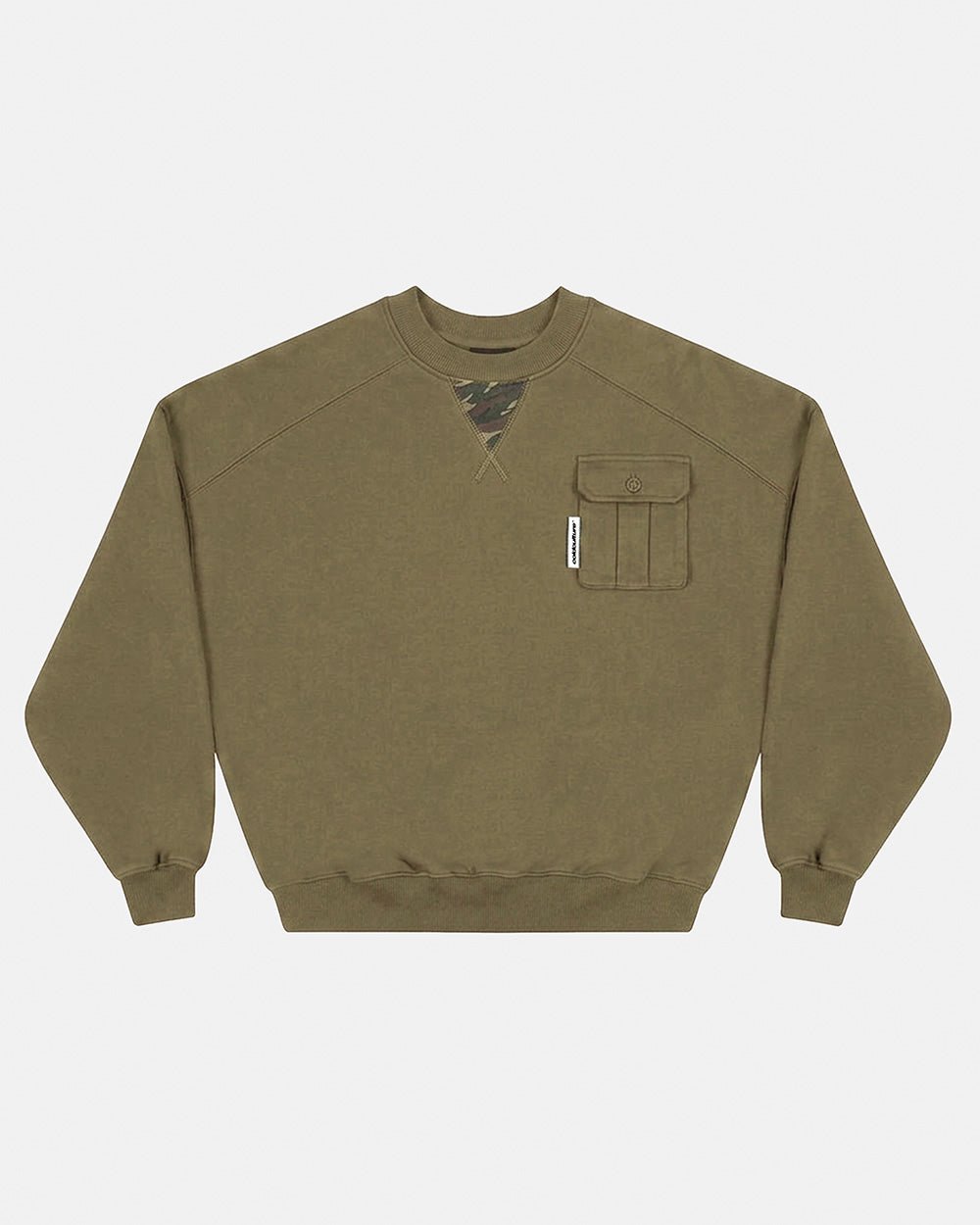 AUTHORITY CREWNECK MILITAR GREEN - Cold Culture #packshot