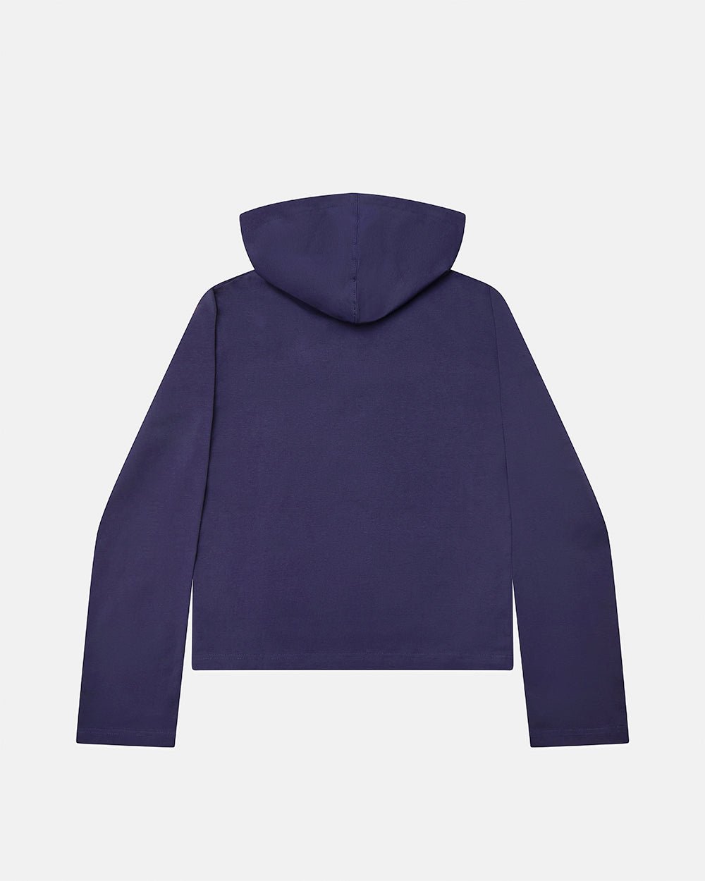 BABY SCRIPT HOODIE BLUE - blue women's hoodie, back view - Cold Culture #packshot