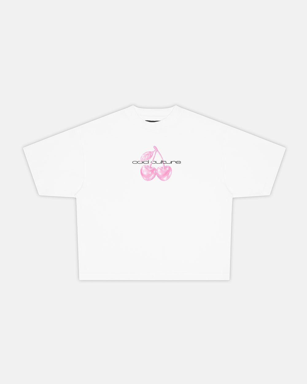BERRY TEE WHITE - white graphic print tee, front view - Cold Culture #packshot