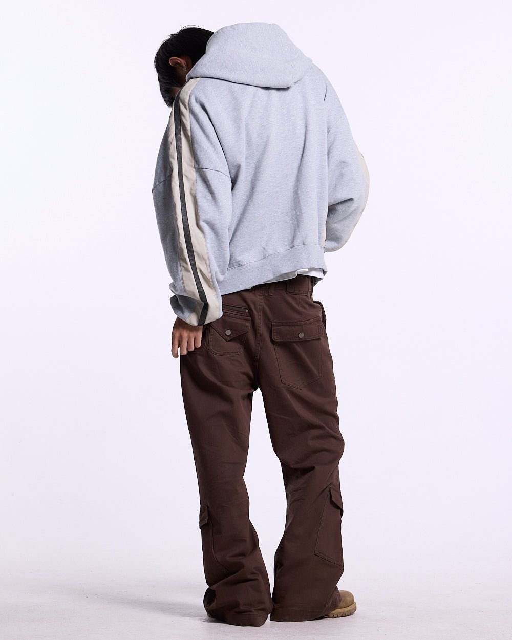 BIKER ZIP HOODIE HEATHER GREY - Cold Culture