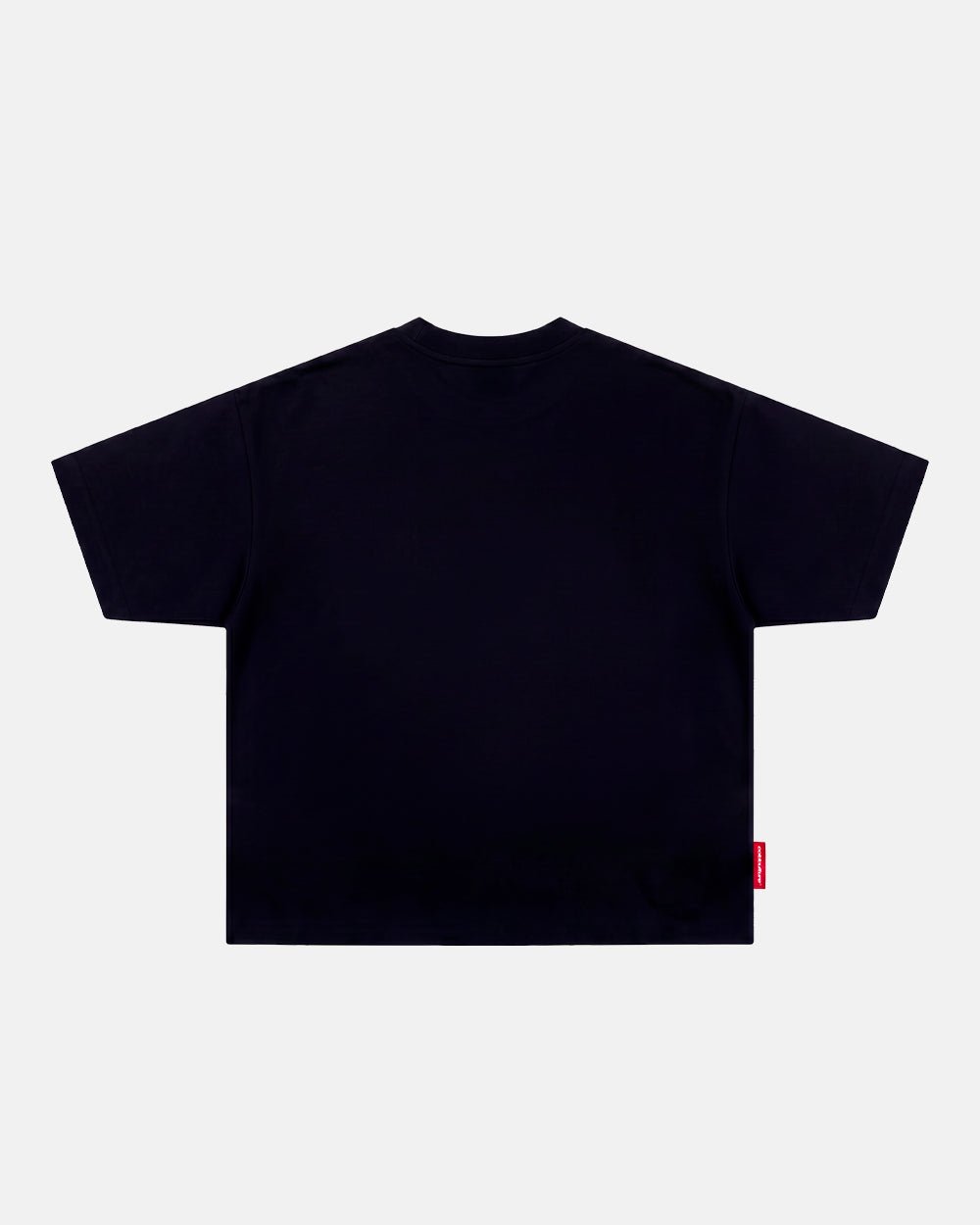 BLING SKULL TEE BLACK - black skull graphic tee, back view - Cold Culture #packshot
