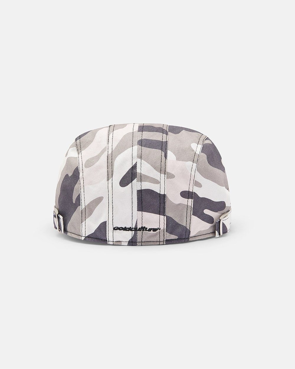 BONET CAMO - grey camo flat cap, back view - Cold Culture #packshot