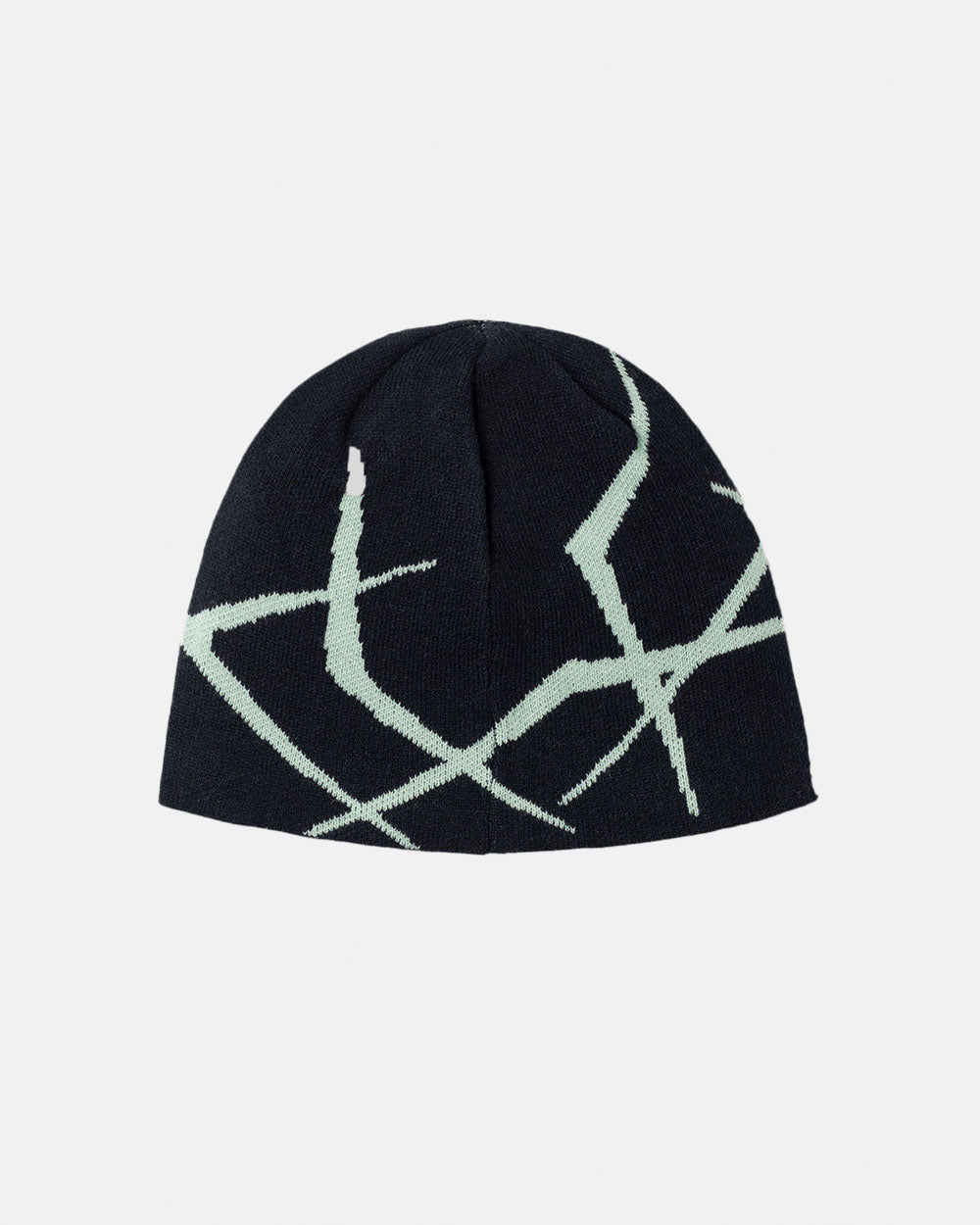 BRAMBLES BEANIE DARK BLUE - dark blue knit beanie, back view - Cold Culture #packshot
