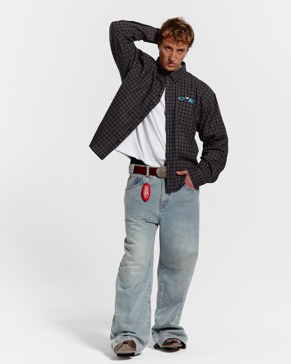 BRICK LANE SHIRT BLUE SQUARE - COLD CULTURE #man