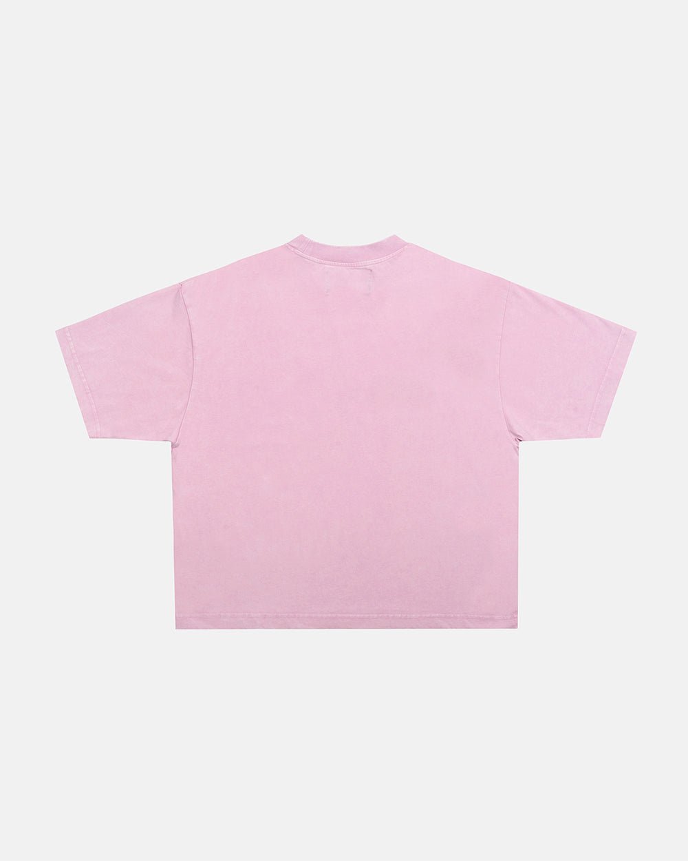 CAMPUS TEE PINK - pink graphic print tee, back view - Cold Culture #packshot