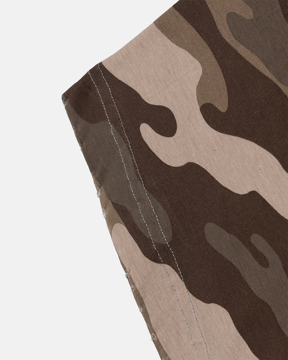 CHAINS CAMO TEE GREY - grey camo sleeve tee, detail close-up - Cold Culture