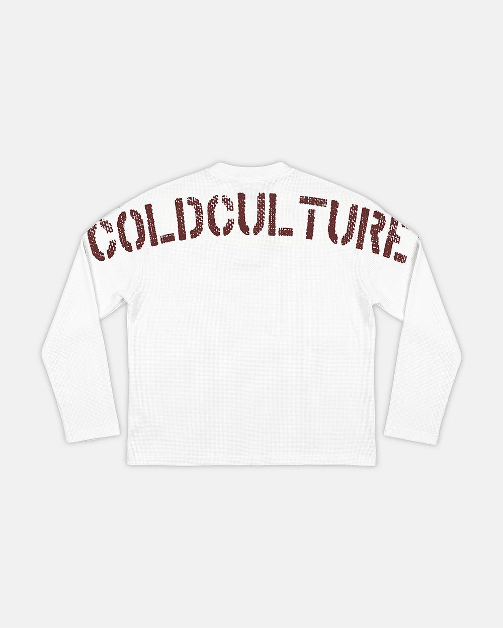 CIPHER LONGSLEEVE OFF-WHITE - off-white graphic print longsleeve tee, back view - Cold Culture #packshot