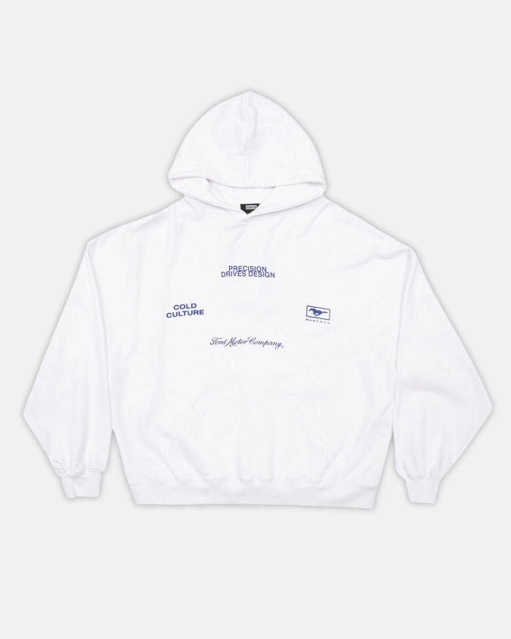 CLASH HOODIE WHITE - COLD CULTURE #packshot