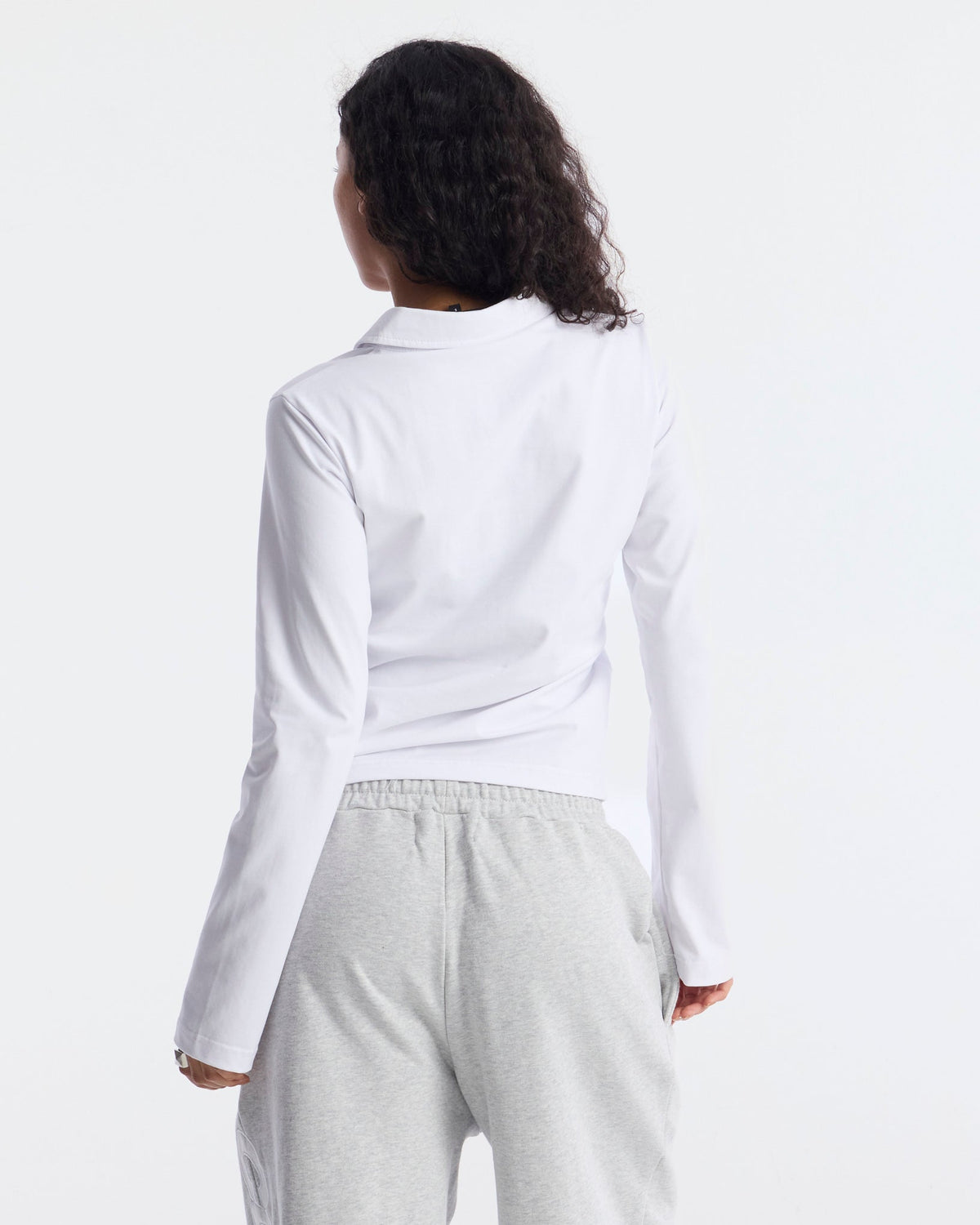 CLUB LONGSLEEVE POLO WHITE - Cold Culture