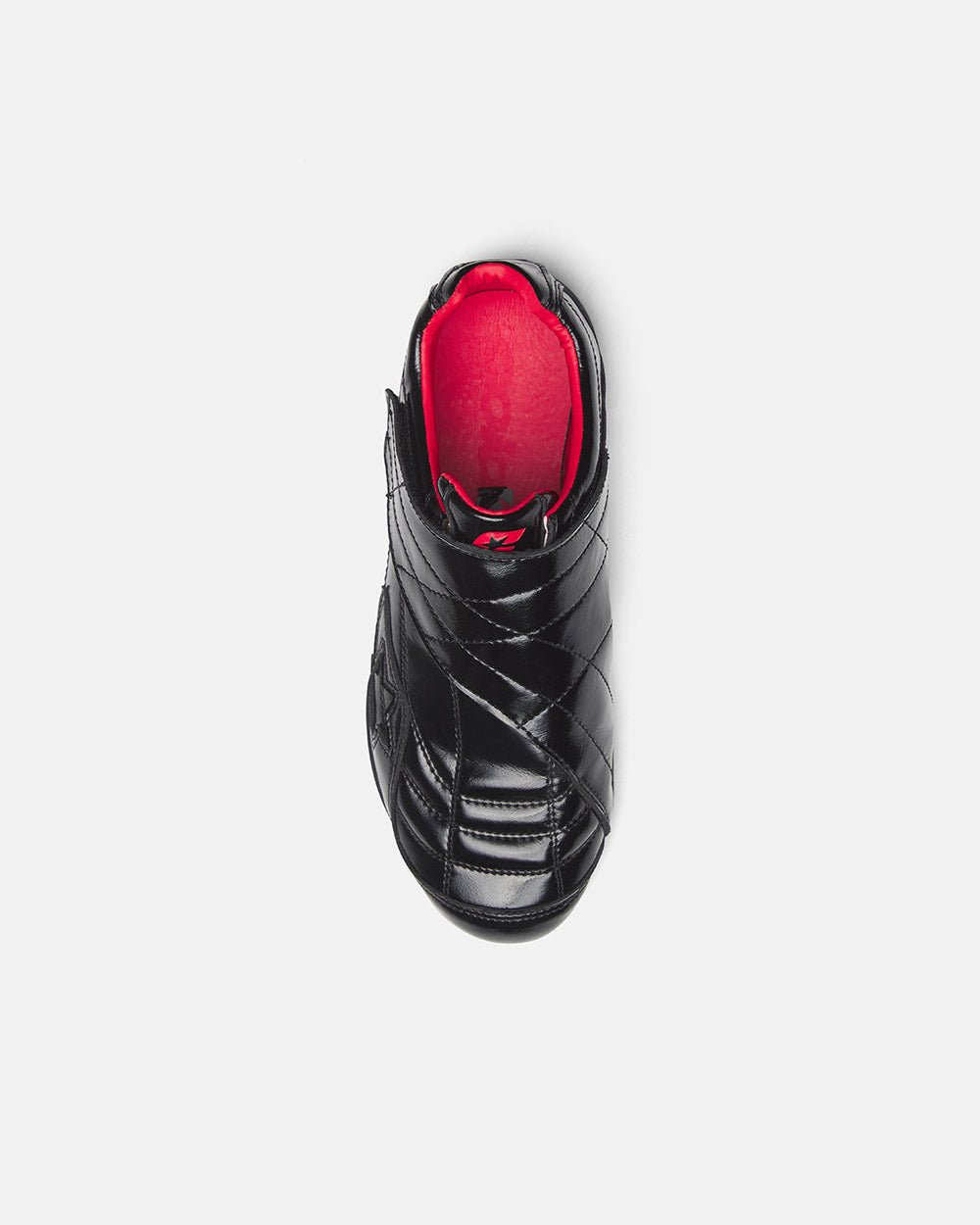 COLD HOOK SNEAKER BLACK - black velcro strap sneakers, flat lay - Cold Culture #packshot
