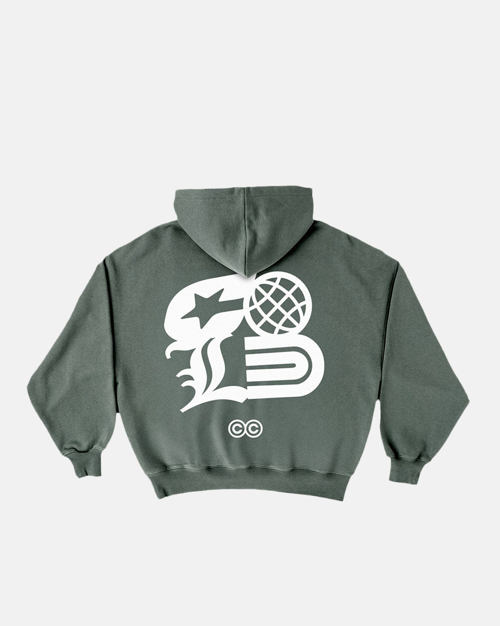 COLD LOGOS HOODIE ASH GREEN - COLD CULTURE #packshot