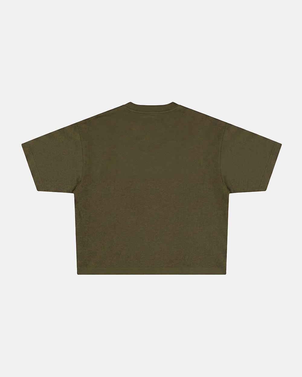 COLLECTIVE TEE GREEN - green graphic print tee, back view - Cold Culture #packshot