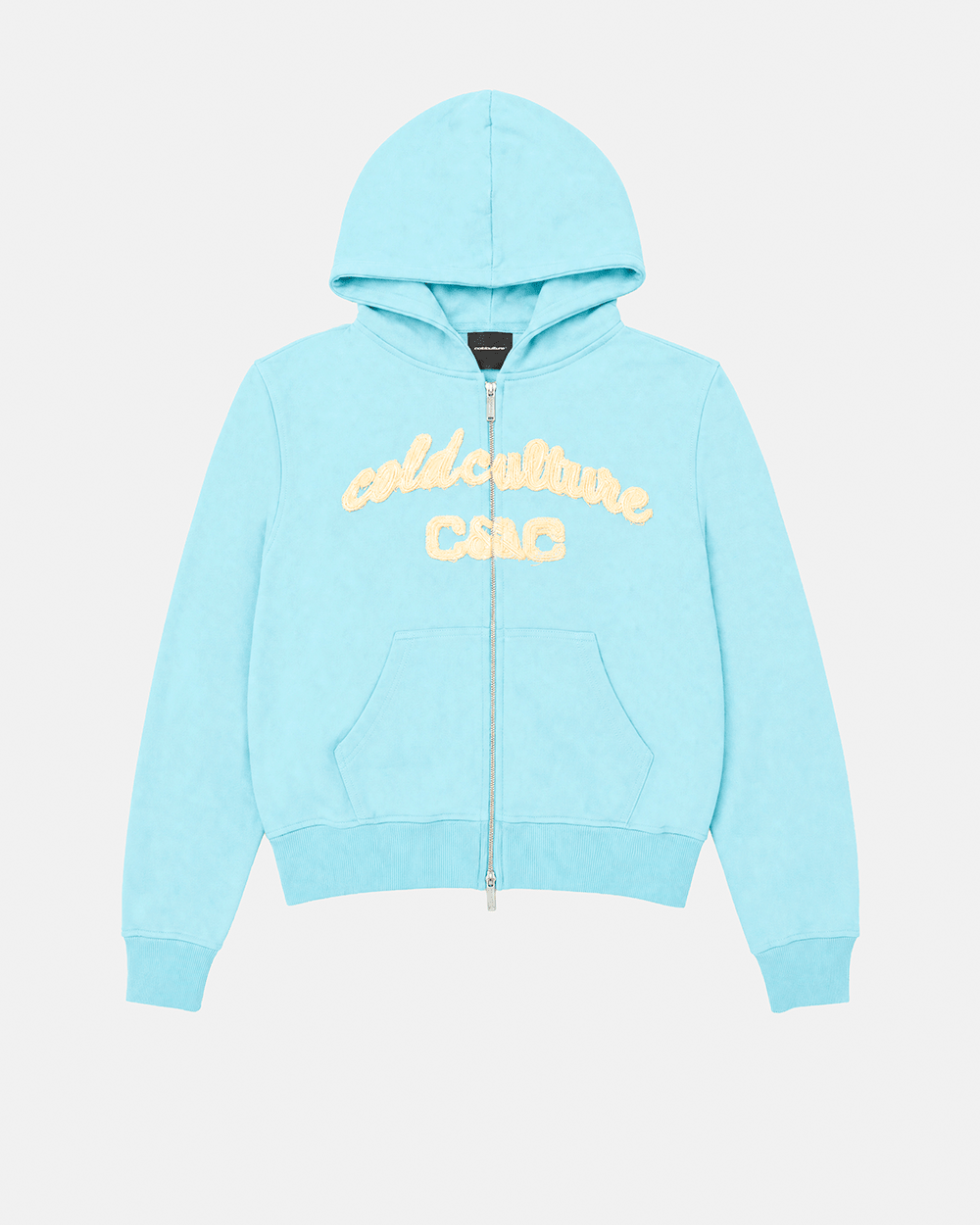 COLLEGE 55 ZIP HOODIE BLUE - Cold Culture #packshot