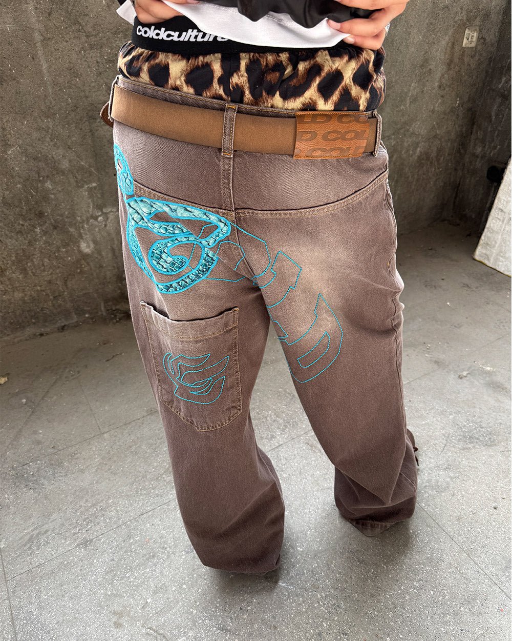 COLLEGE V3 PANTS LIGHT BROWN - light brown washed pants, worn detail - Cold Culture