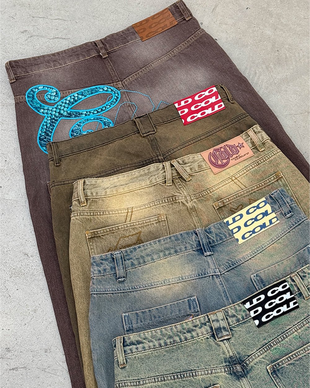 COLLEGE V3 PANTS LIGHT BROWN - light brown washed pants, flat lay with matching pieces - Cold Culture