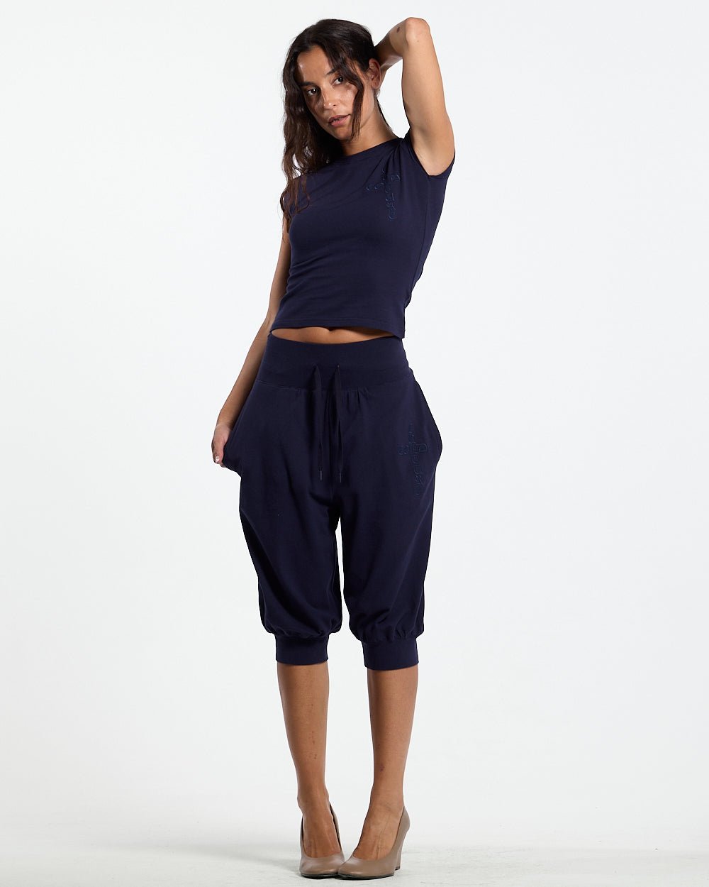 CROSSED BABY TEE WOMAN NAVY - Cold Culture #woman