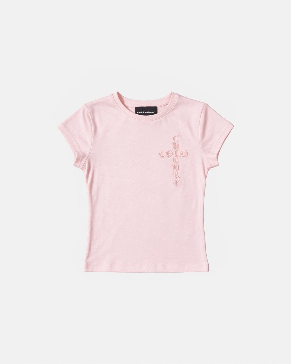 CROSSED BABY TEE WOMAN PINK - Cold Culture