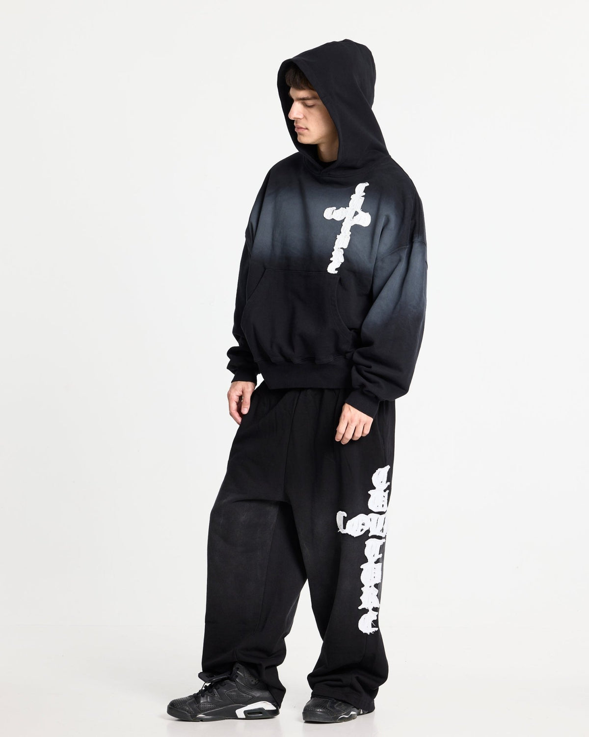 CROSSED HOODIE BLACK - Cold Culture
