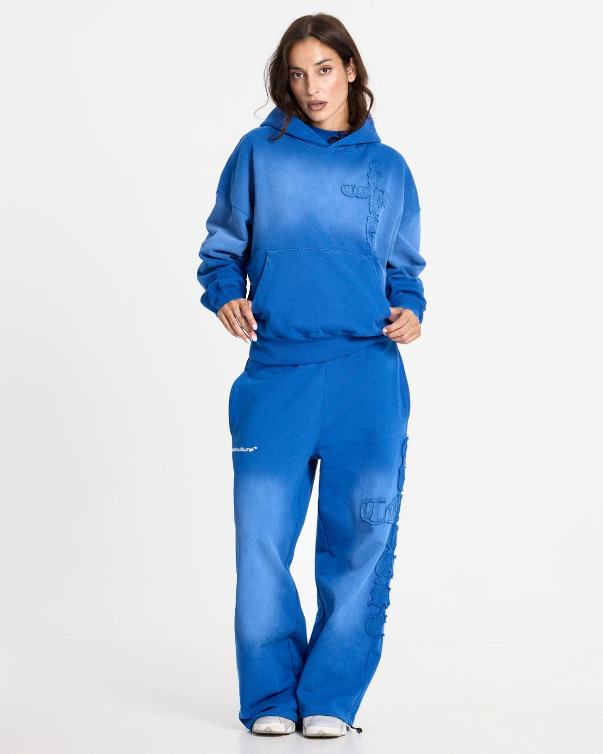 CROSSED HOODIE BLUE - Cold Culture