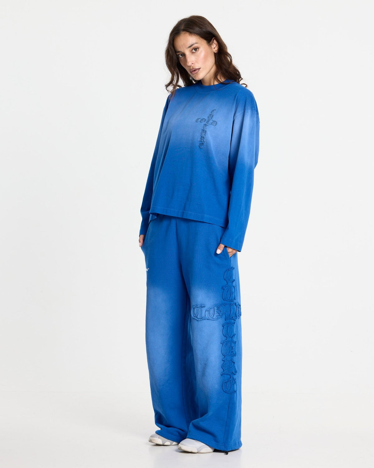 CROSSED LONGSLEEVE BLUE - Cold Culture