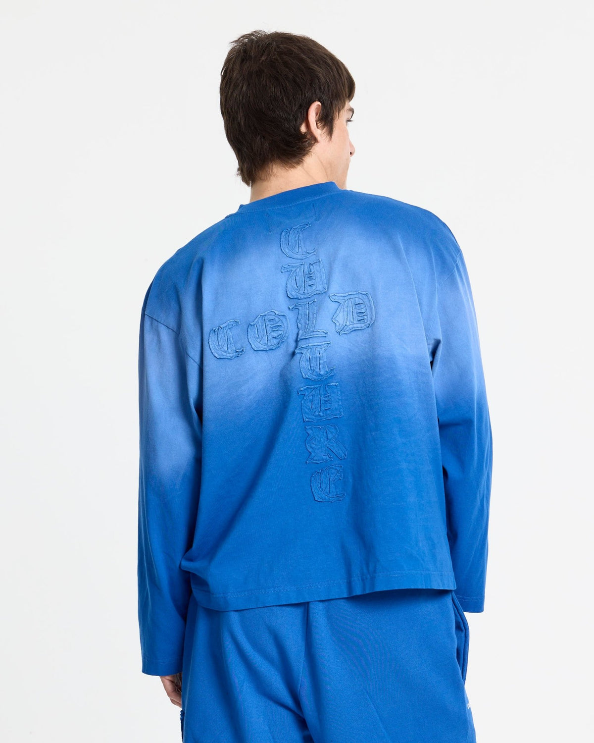 CROSSED LONGSLEEVE BLUE - Cold Culture