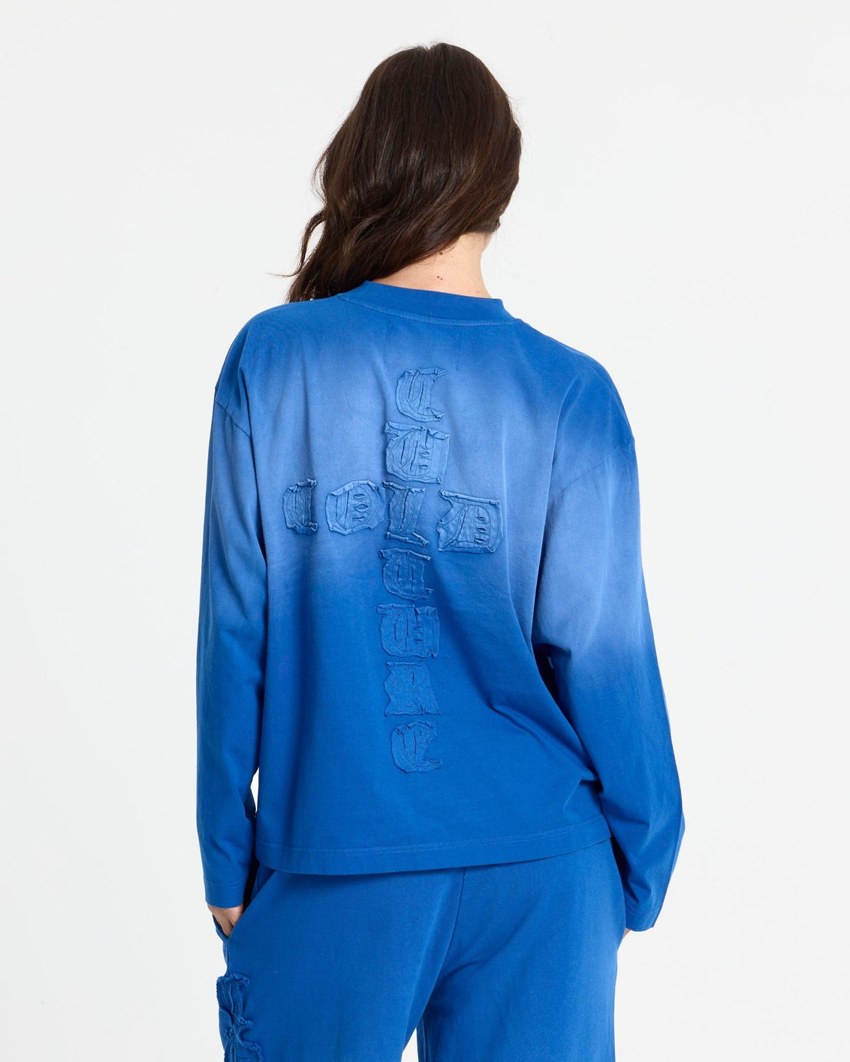 CROSSED LONGSLEEVE BLUE - Cold Culture