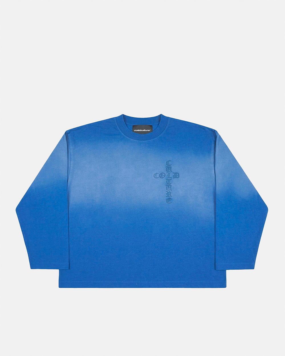 CROSSED LONGSLEEVE BLUE - Cold Culture
