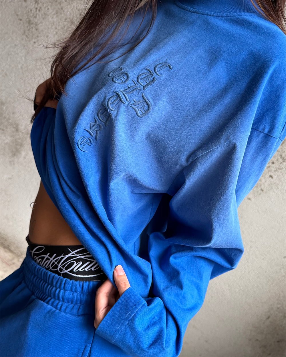 CROSSED LONGSLEEVE BLUE - Cold Culture
