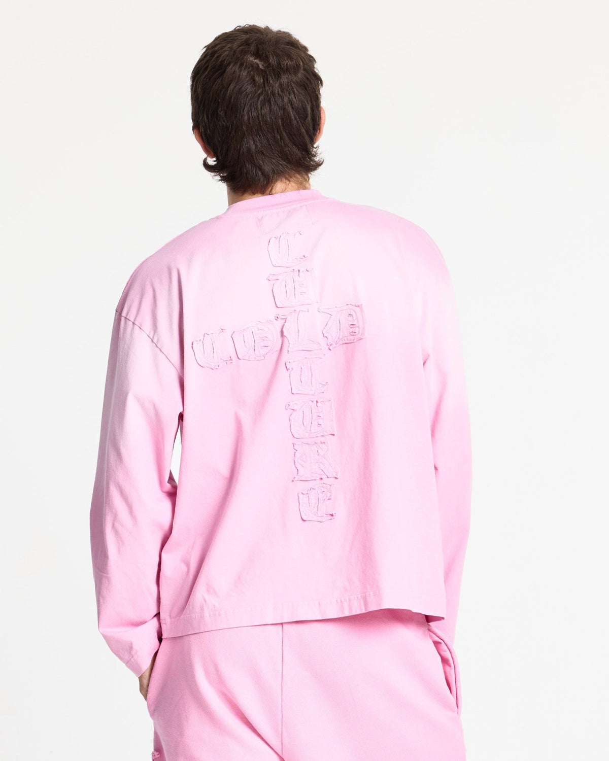 CROSSED LONGSLEEVE PINK - Cold Culture