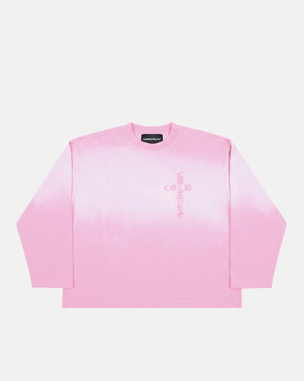 CROSSED LONGSLEEVE PINK - Cold Culture