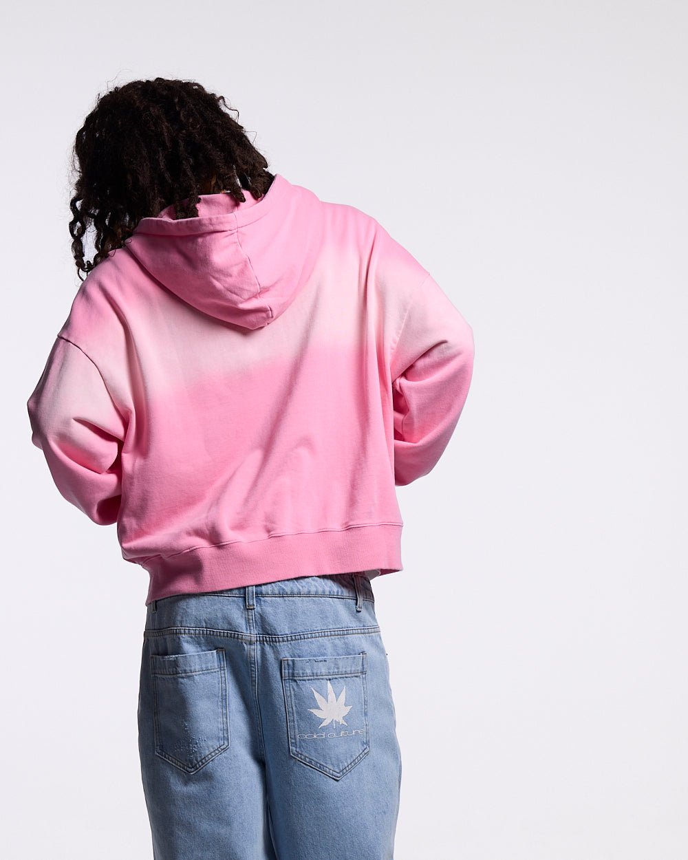 CROSSED SCRIPT ZIP HOODIE PINK - Cold Culture #man