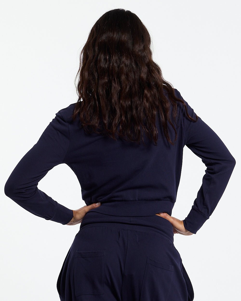 CROSSED ZIP HOODIE WOMAN NAVY - Cold Culture #woman