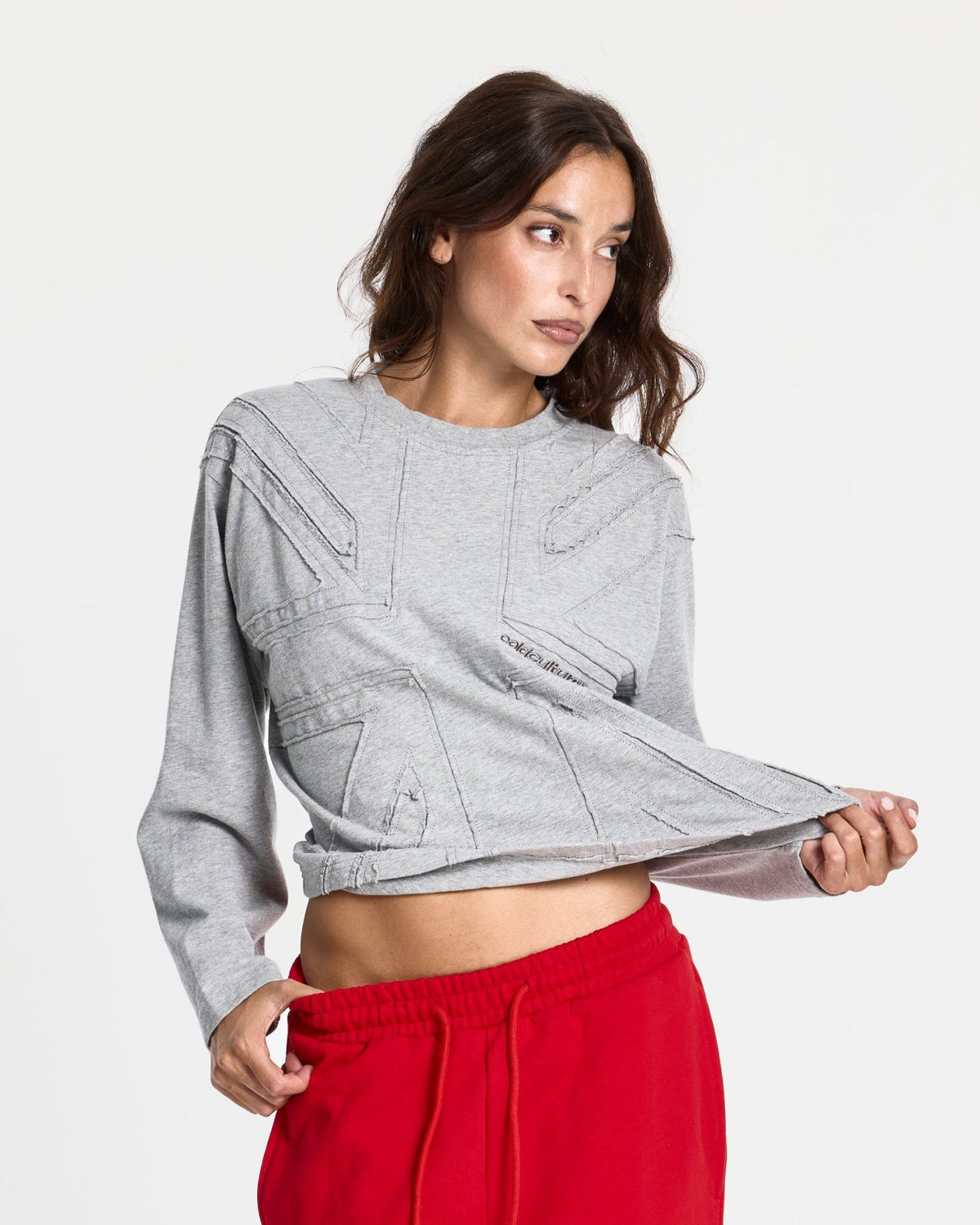 CROWN LONGSLEEVE HEATHER GREY - Cold Culture