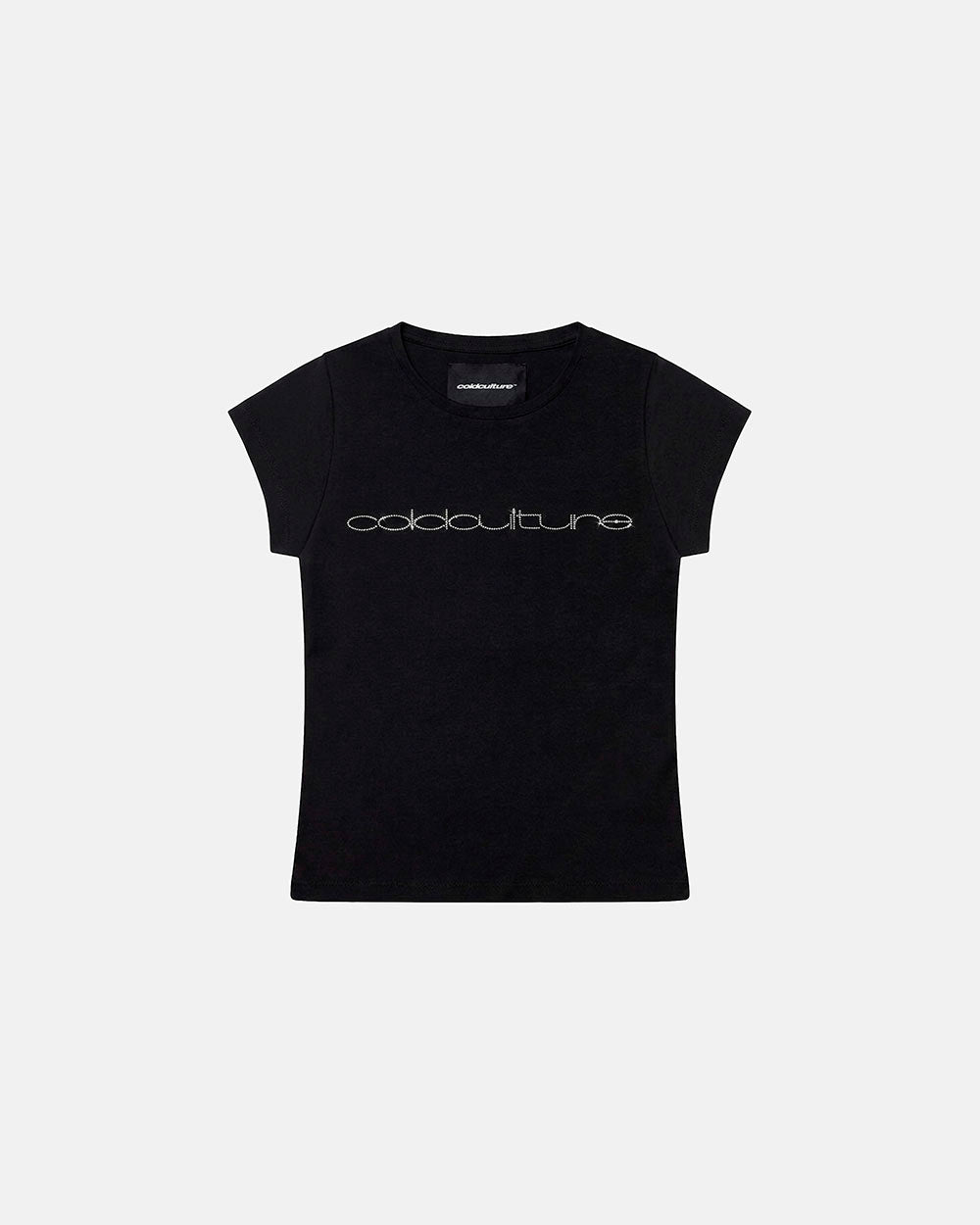 CRYSTAL BABY TEE BLACK - Cold Culture #packshot