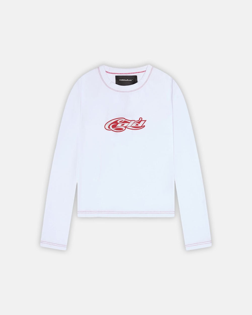 CURLY COLD STRASS LONGSLEEVE TOP WHITE - COLD CULTURE #packshot