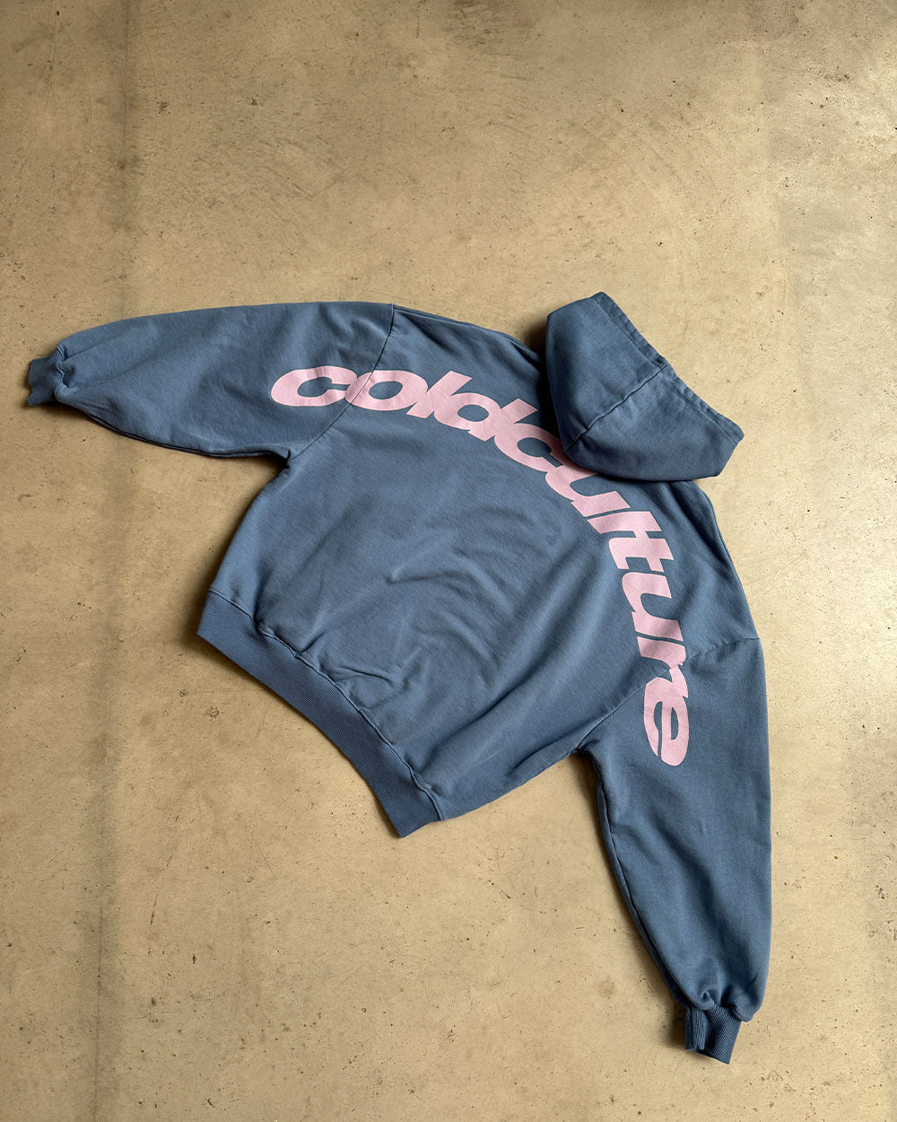 CURVED HOODIE NEW BLUE - Cold Culture