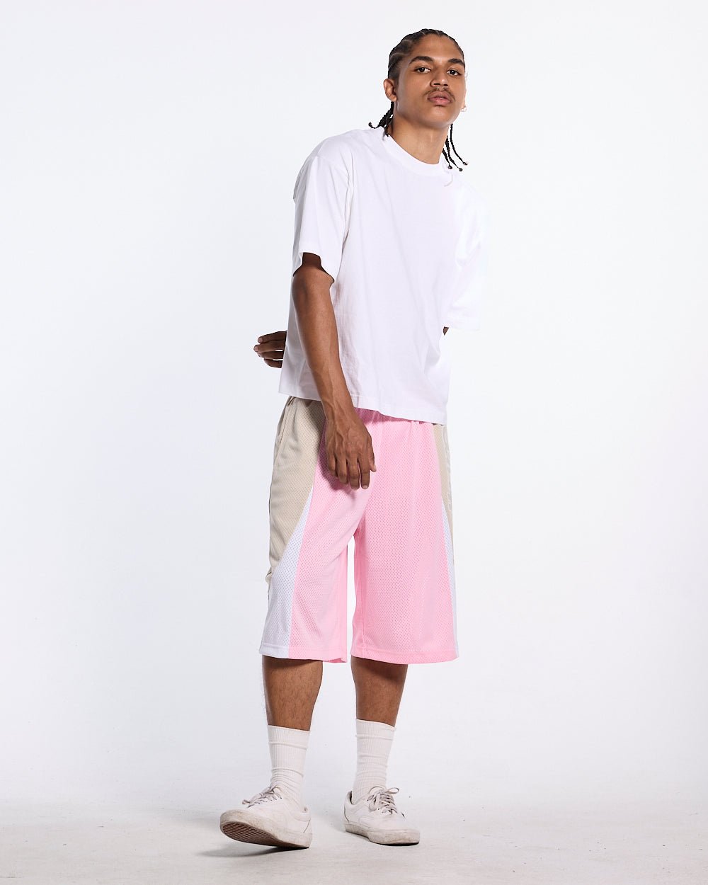 DECALS SHORT MAN WHITE AND PINK AND BEIGE - Cold Culture #man