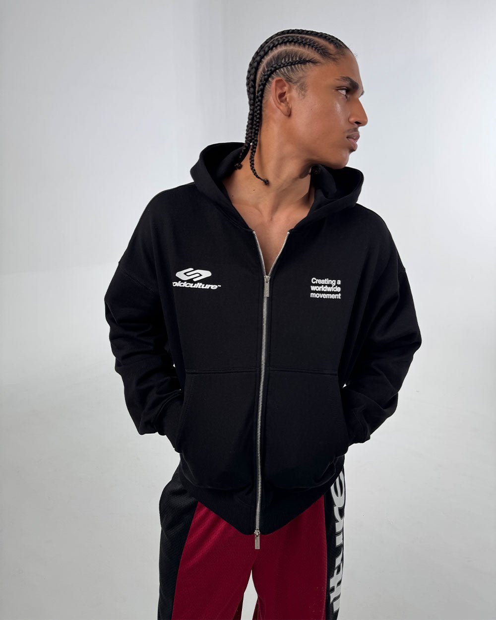 DEFENSE ZIP HOODIE BLACK - Cold Culture #man